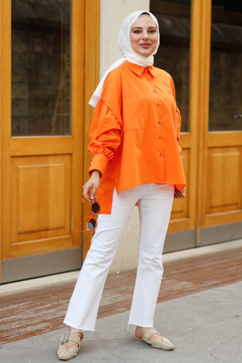 Color Turuncu Gömlek