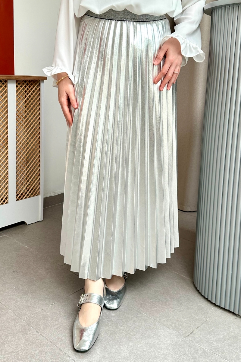 Dalen Parlak Piliseli Etek