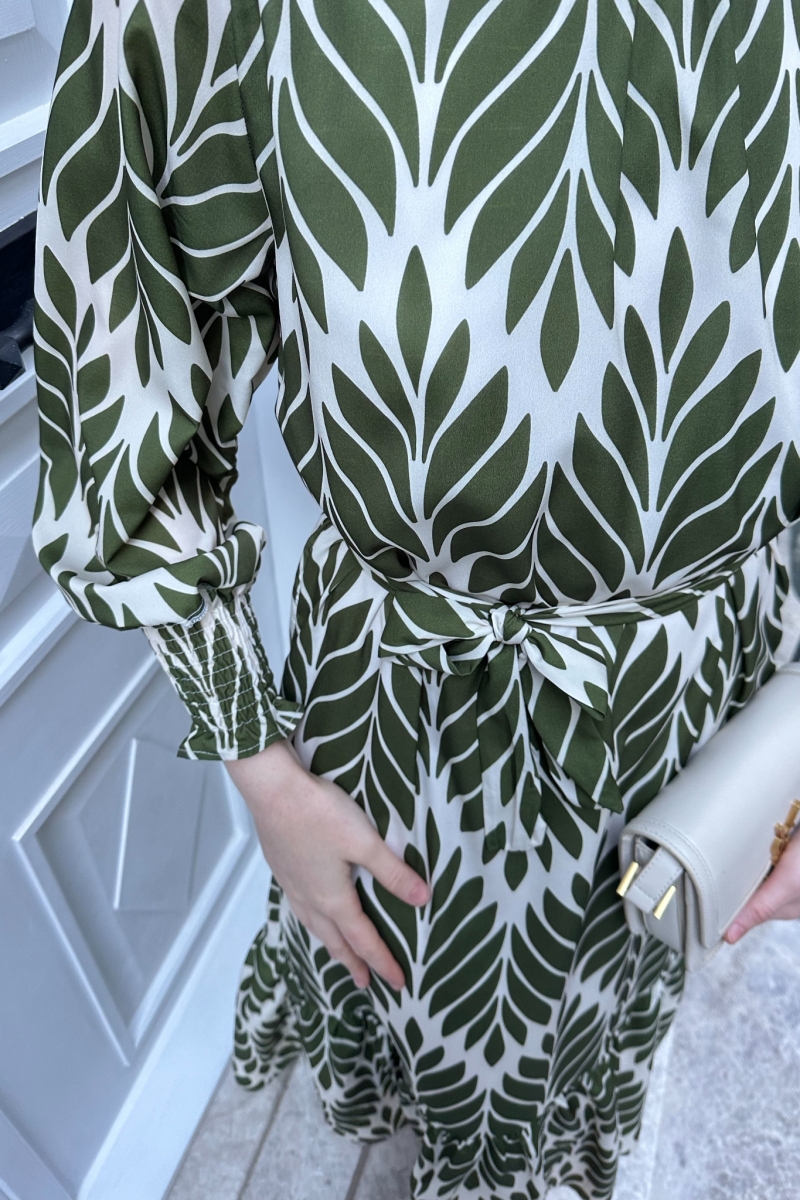 Dara Yeşil Saten Elbise