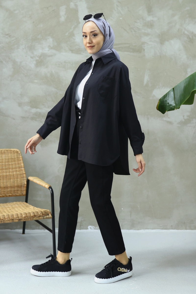 Darcy Siyah Kot Pantolon