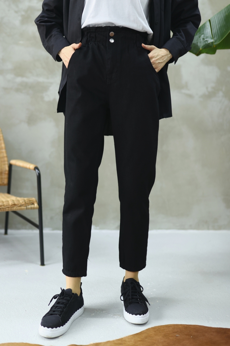 Darcy Siyah Kot Pantolon