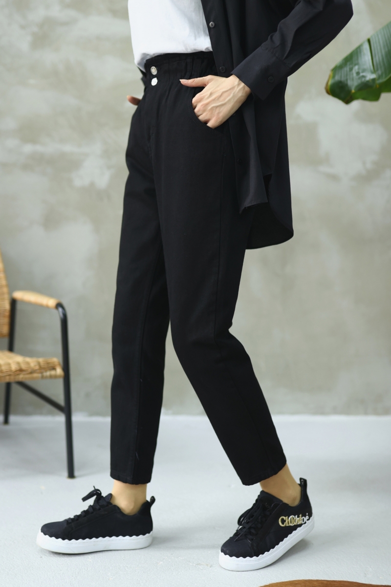 Darcy Siyah Kot Pantolon