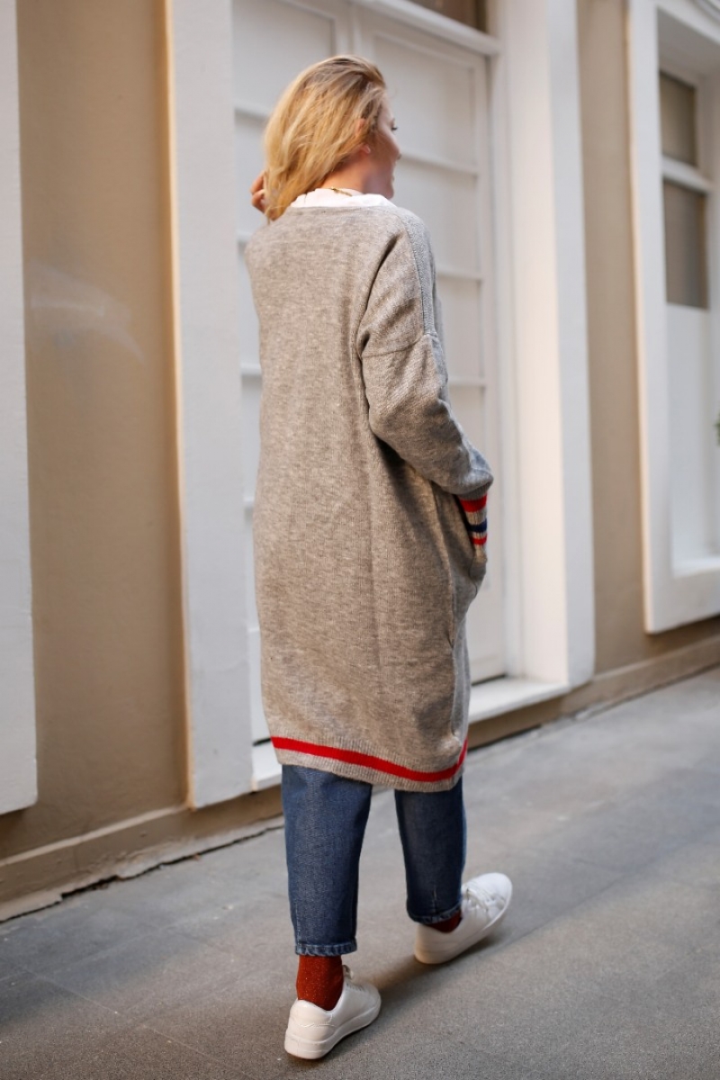 Daries Gri Triko Hırka