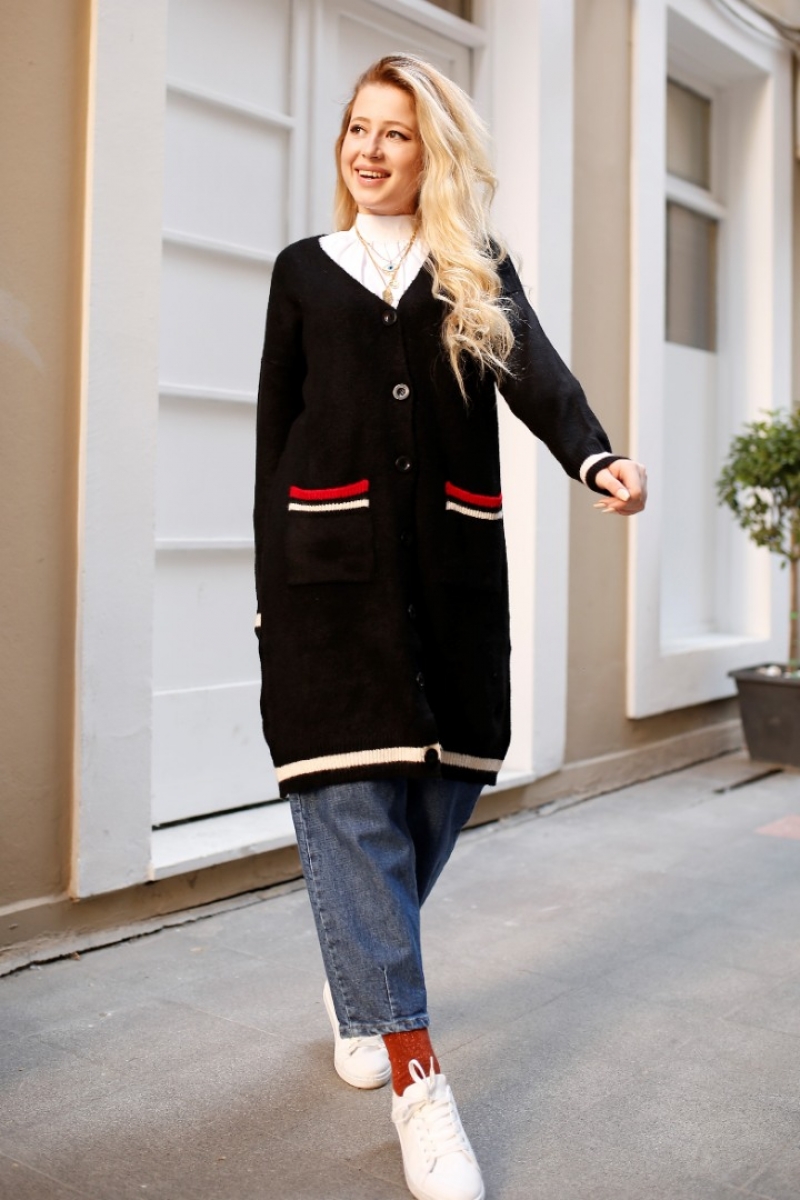 Daries Siyah Triko Hırka