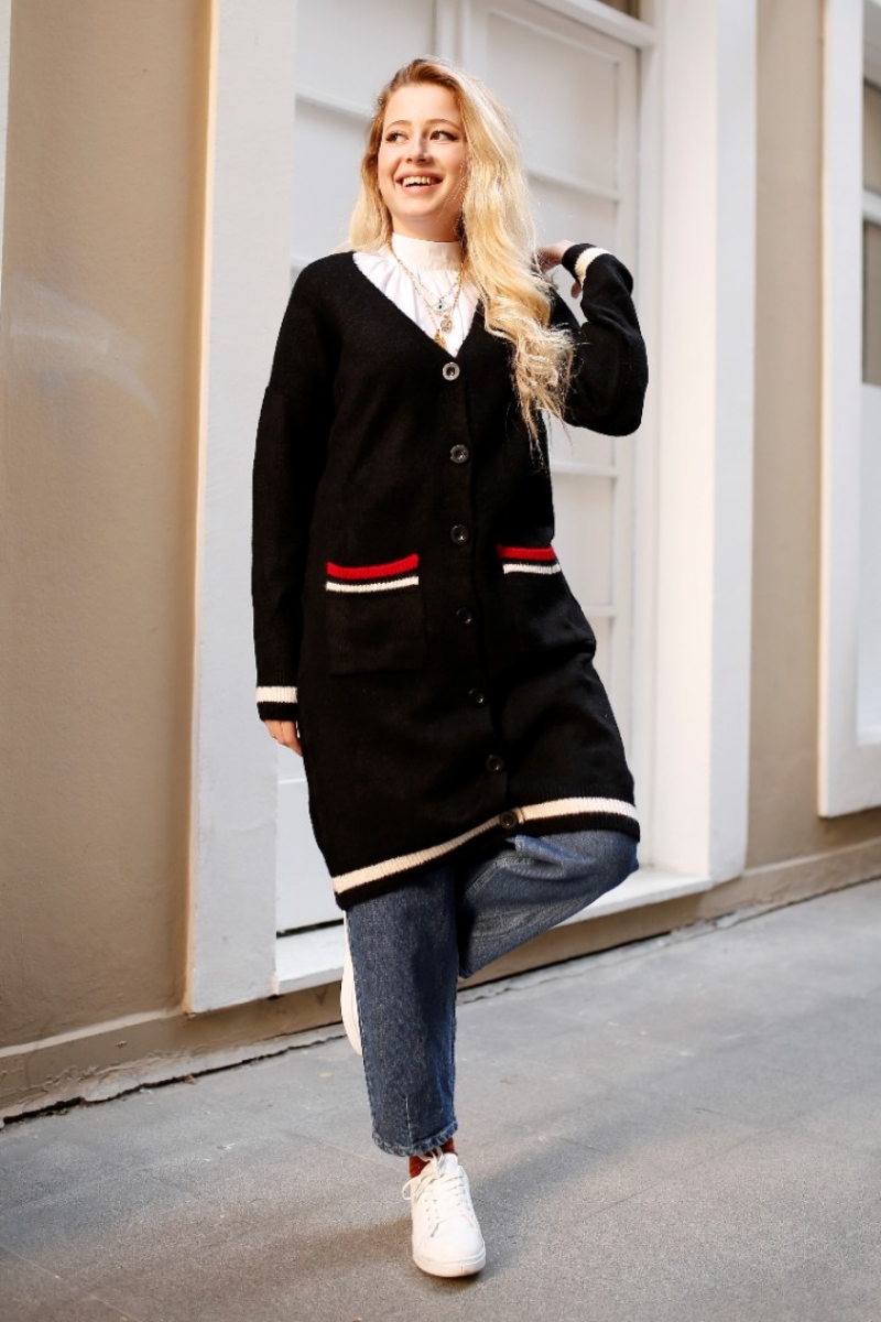 Daries Siyah Triko Hırka