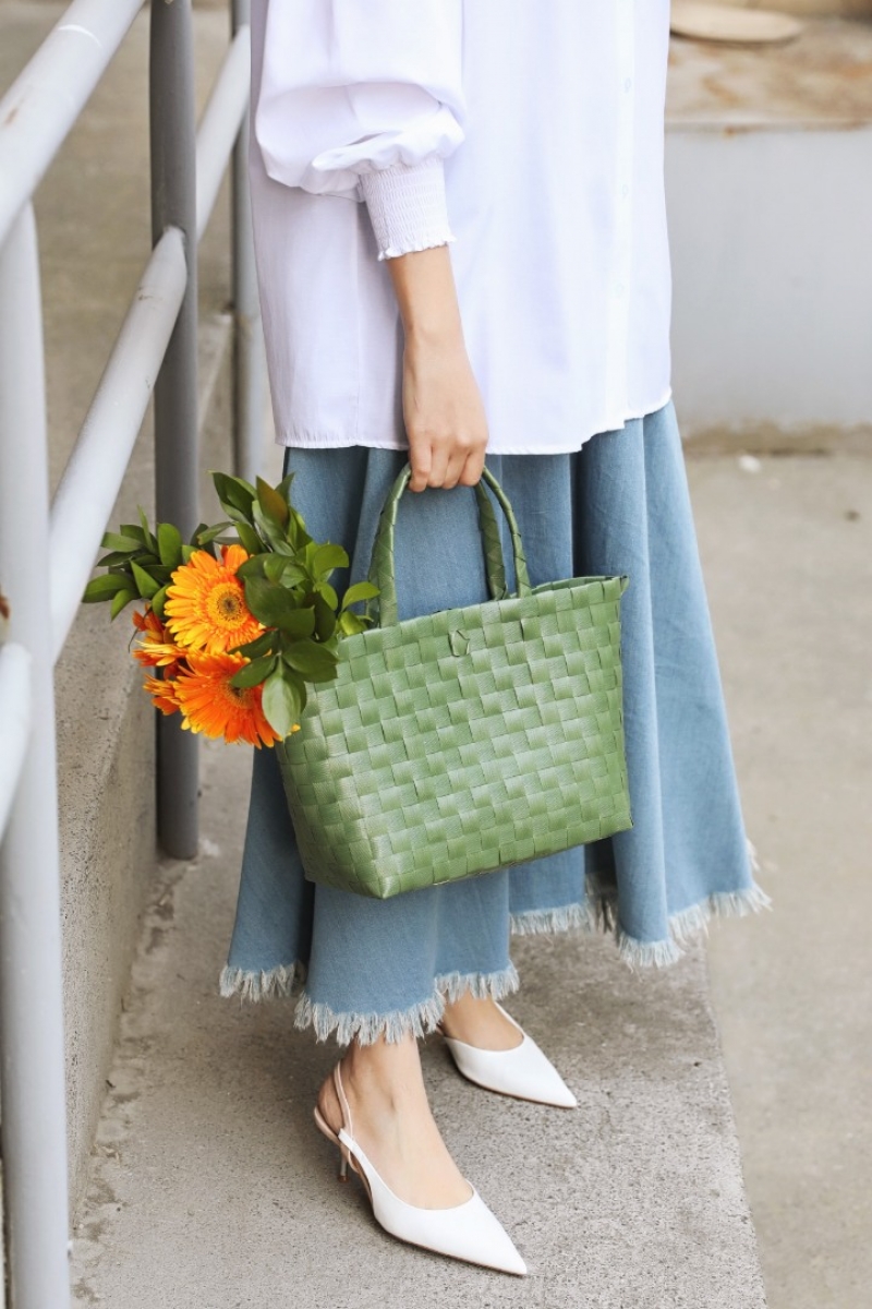 Davis Açık Mavi Kot Etek