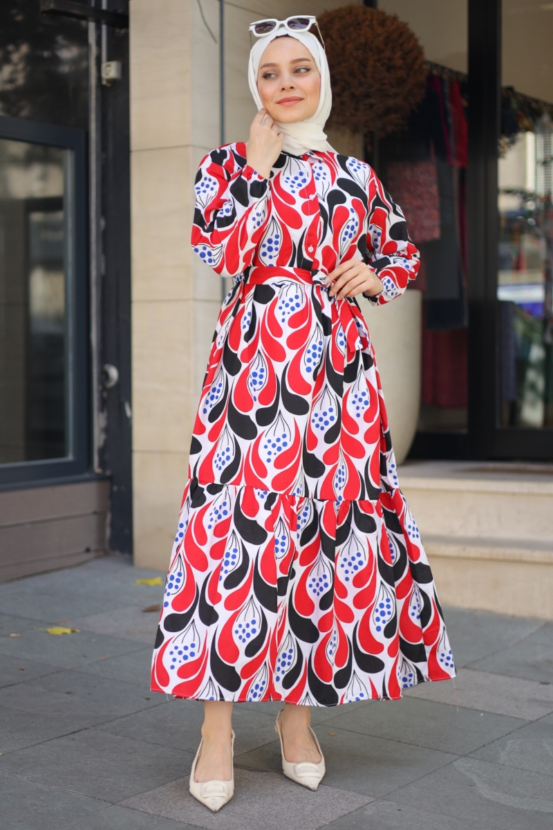 Derk Kırmızı Elbise