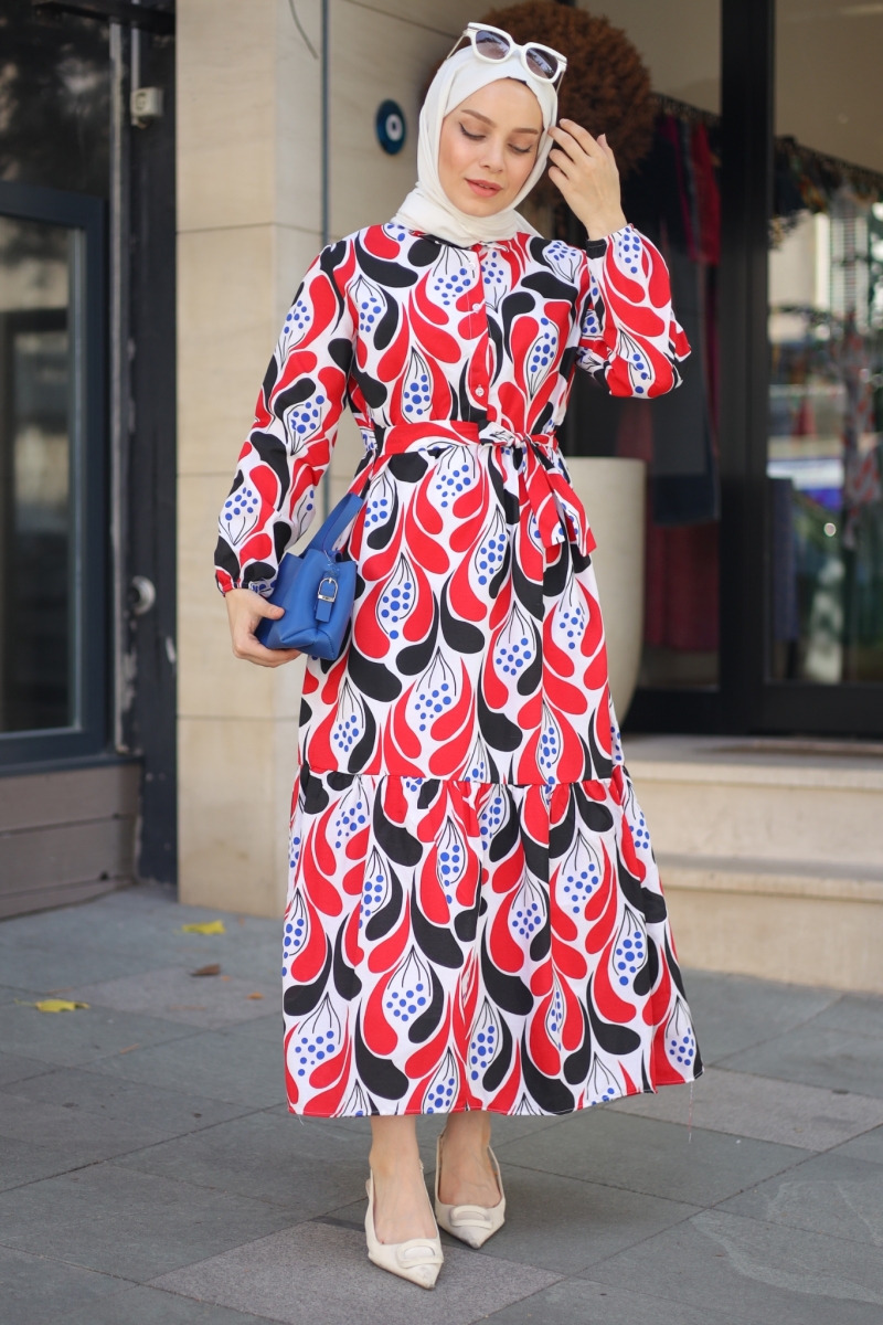 Derk Kırmızı Elbise