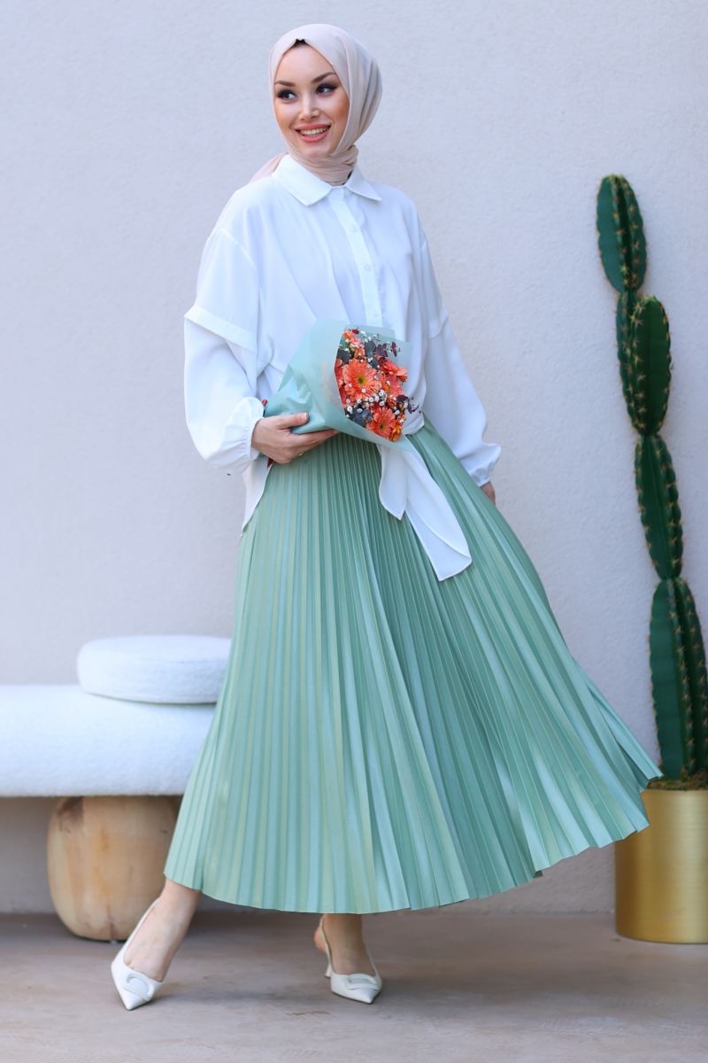 Deta Mint Yeşili Etek