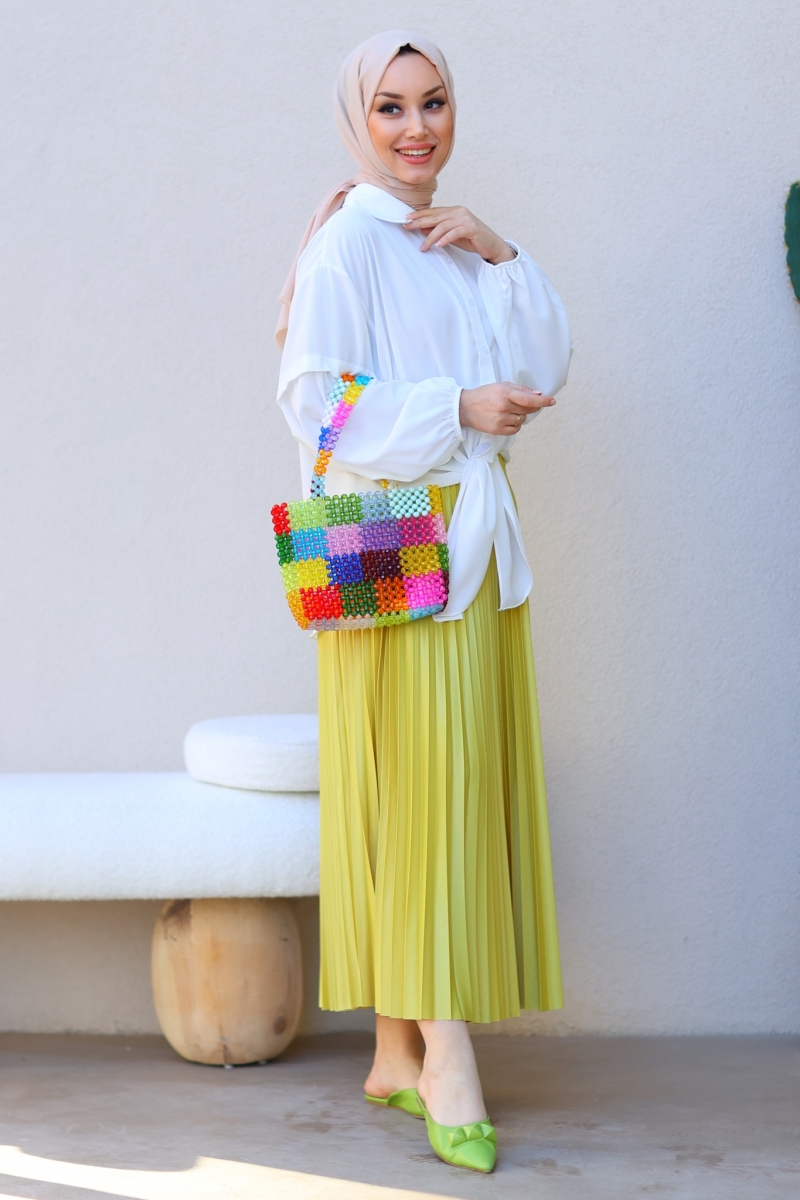 Deta Yağ Yeşili Etek