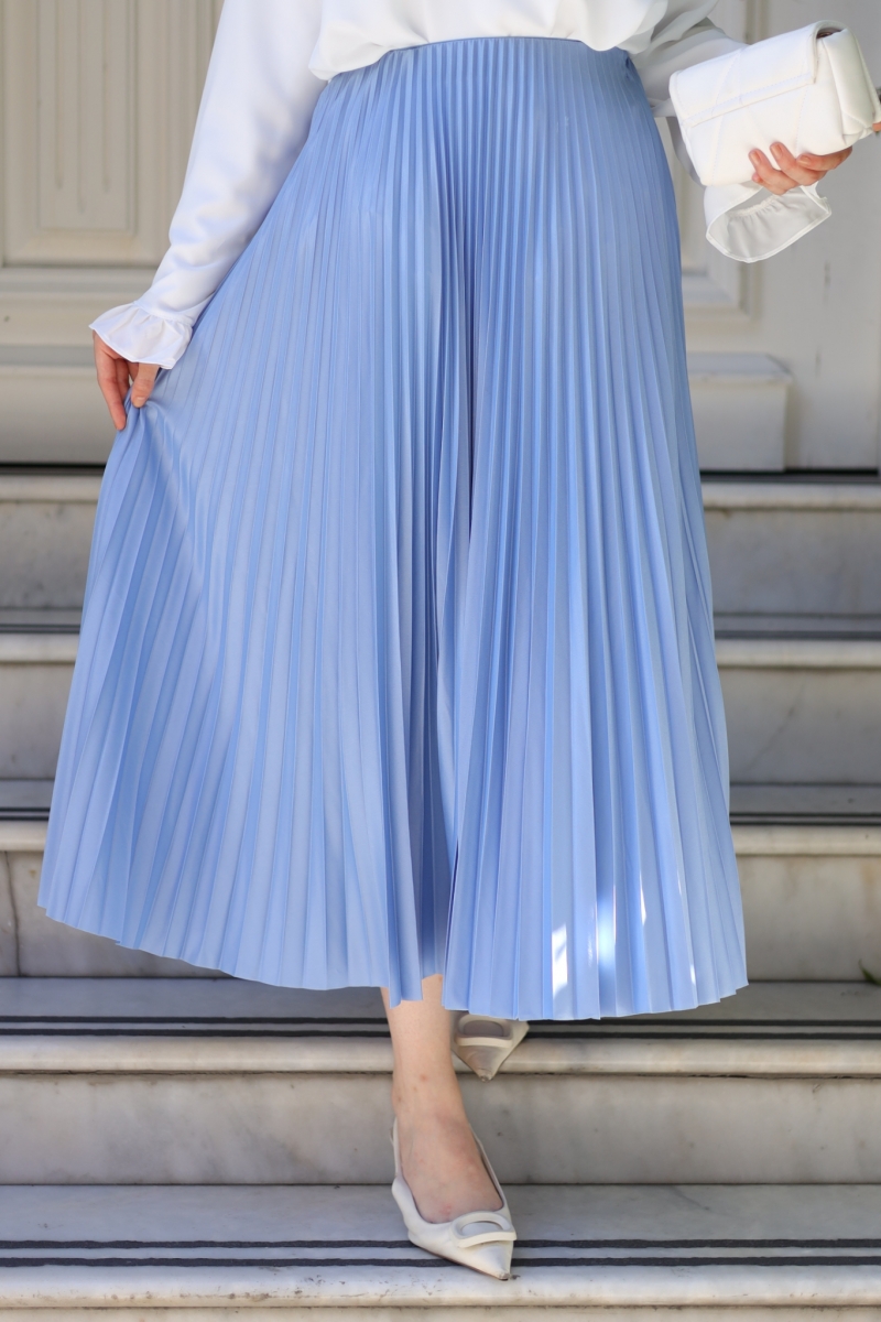 Deta Açık Mavi Etek