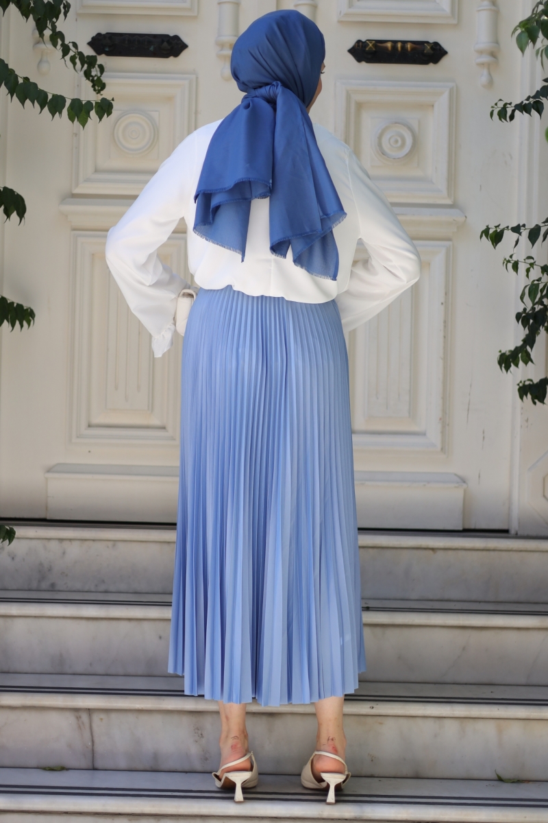 Deta Açık Mavi Etek