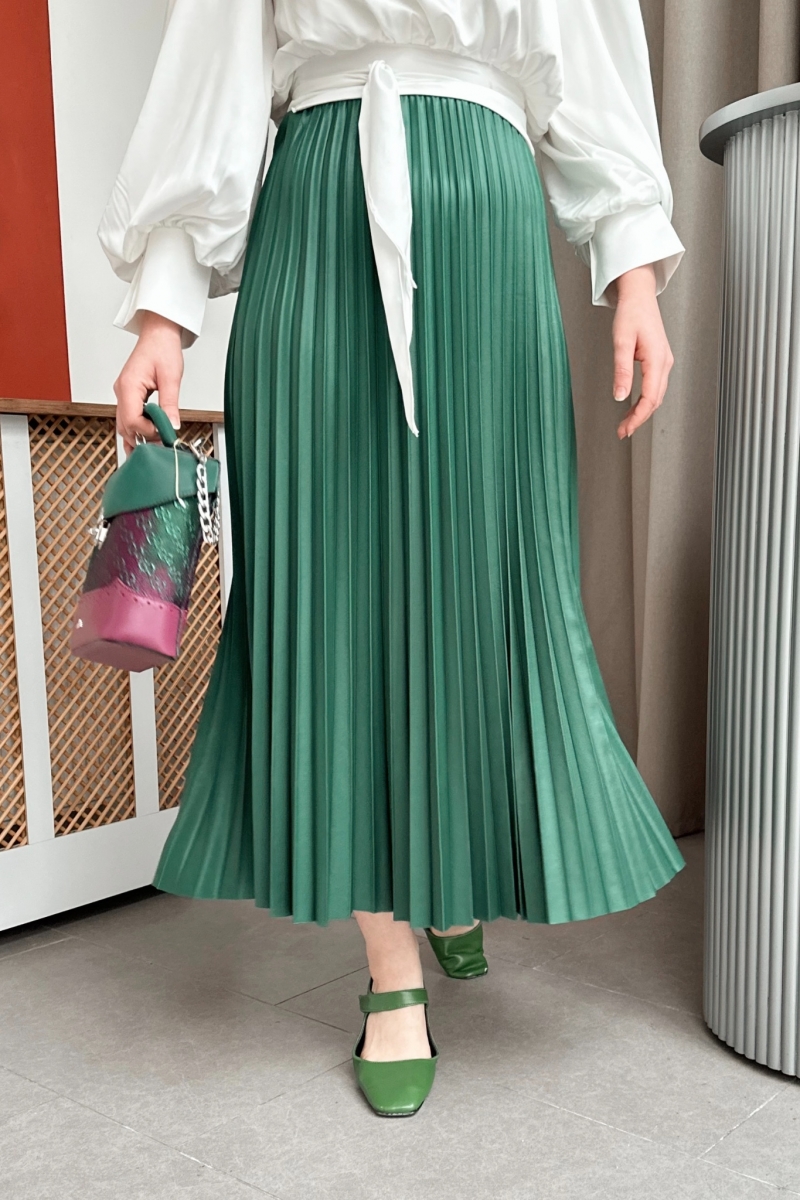 Deta Koyu Yeşil Etek