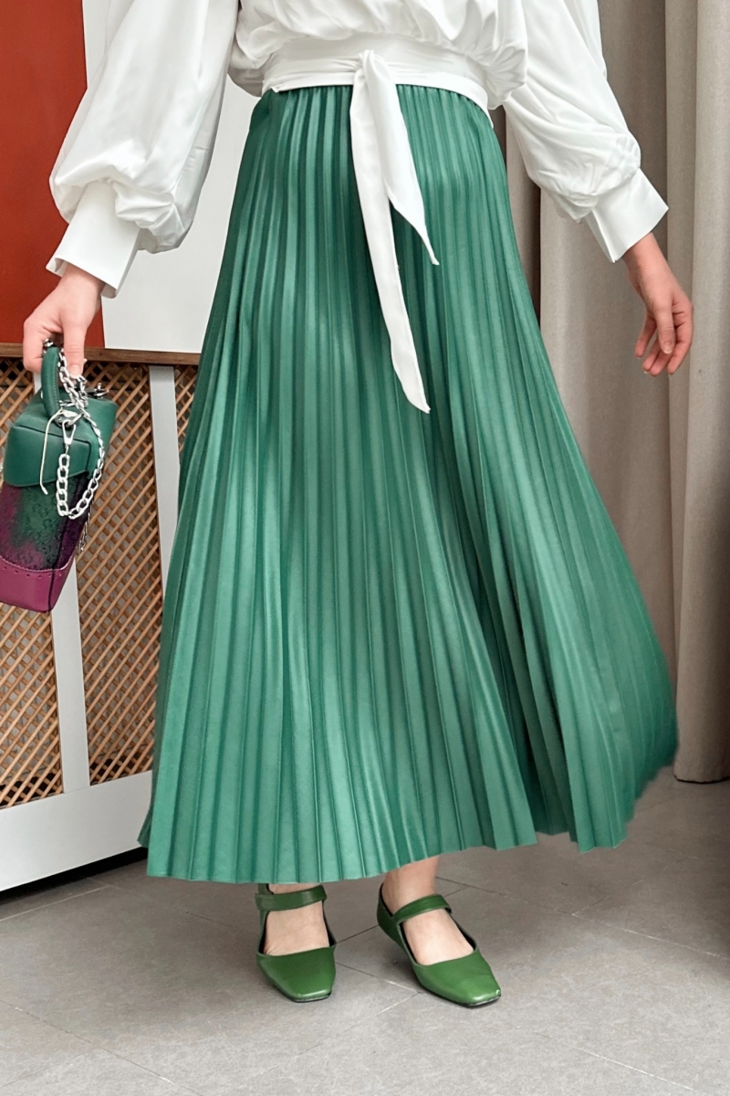 Deta Koyu Yeşil Etek