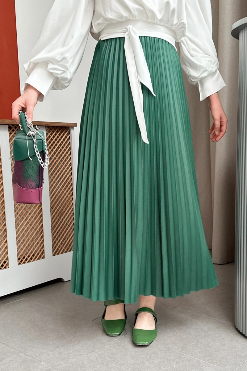 Deta Koyu Yeşil Etek