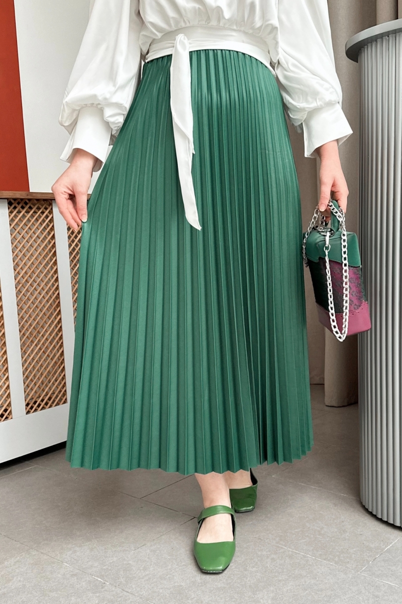 Deta Koyu Yeşil Etek