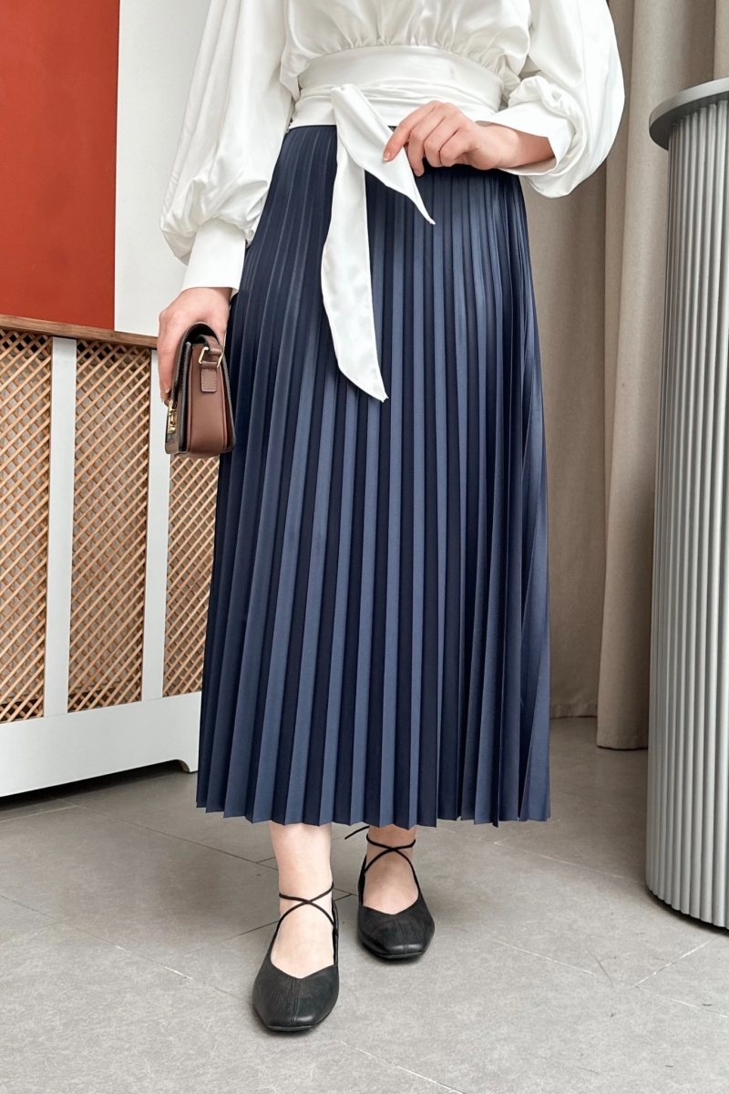 Deta Koyu Lacivert Etek