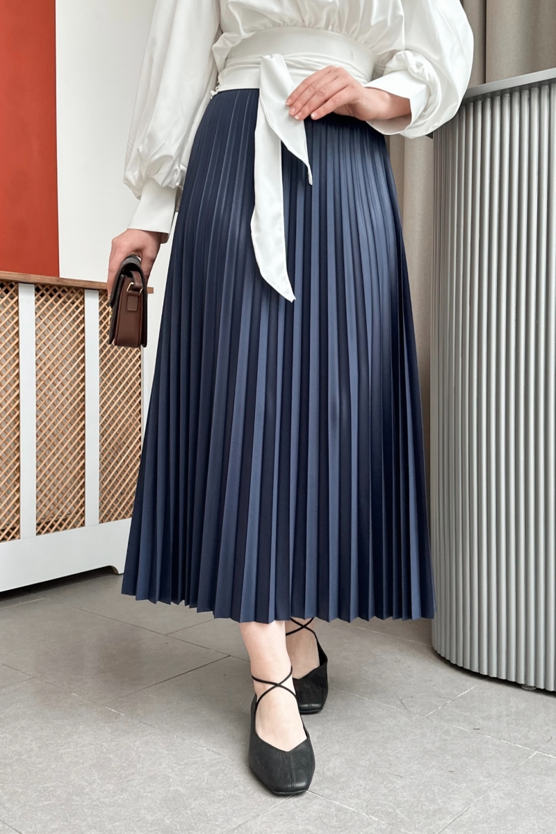 Deta Koyu Lacivert Etek