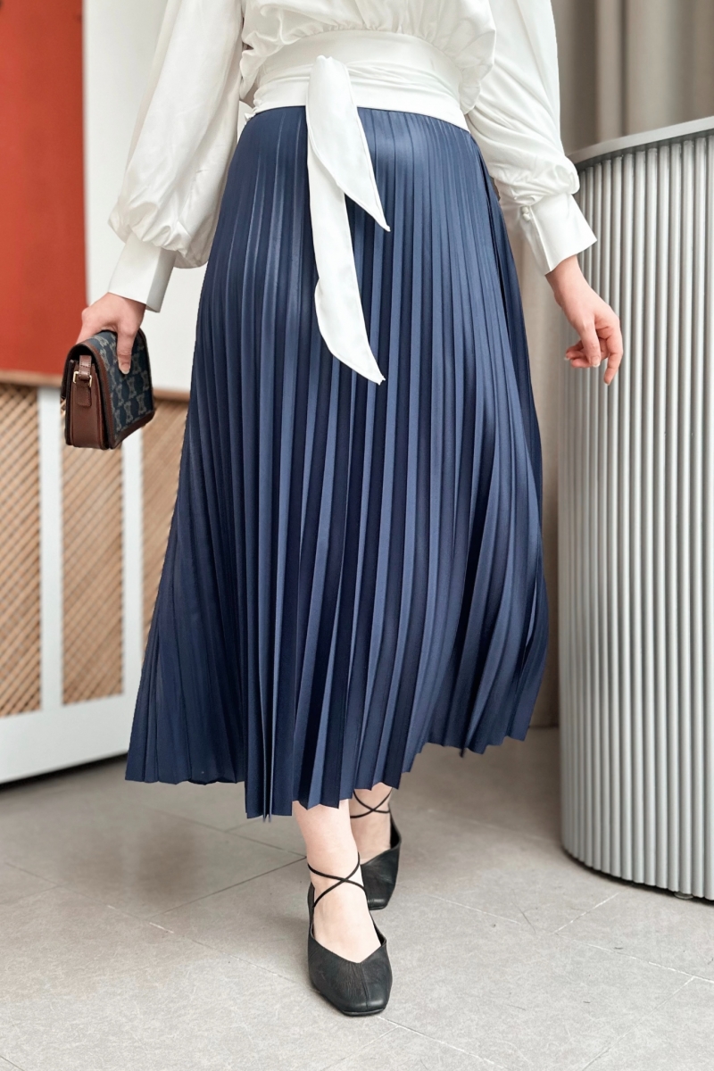 Deta Koyu Lacivert Etek