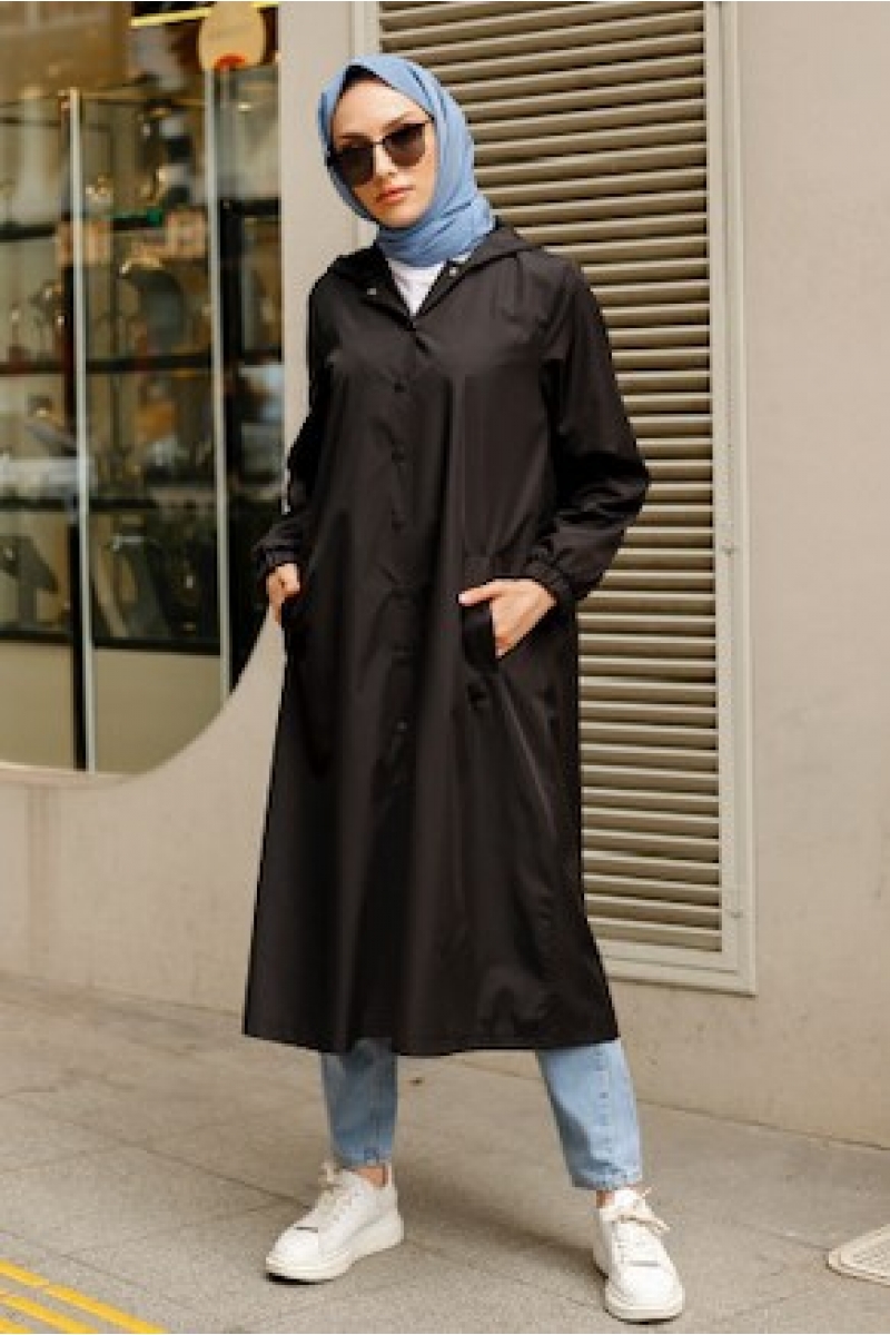 Dijon Siyah Yağmurluk