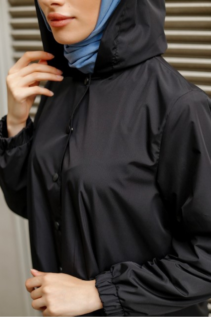 Dijon Siyah Yağmurluk