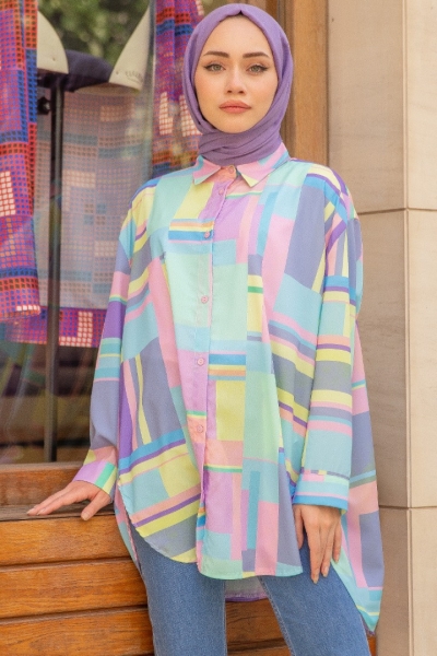 Dynamic Lila Tunik