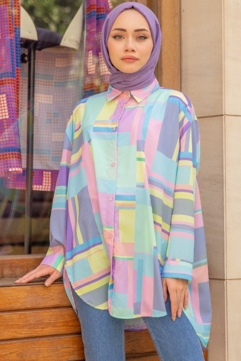 Dynamic Lila Tunik