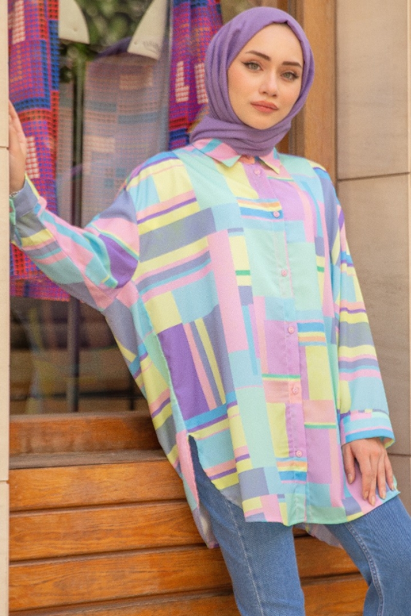 Dynamic Lila Tunik