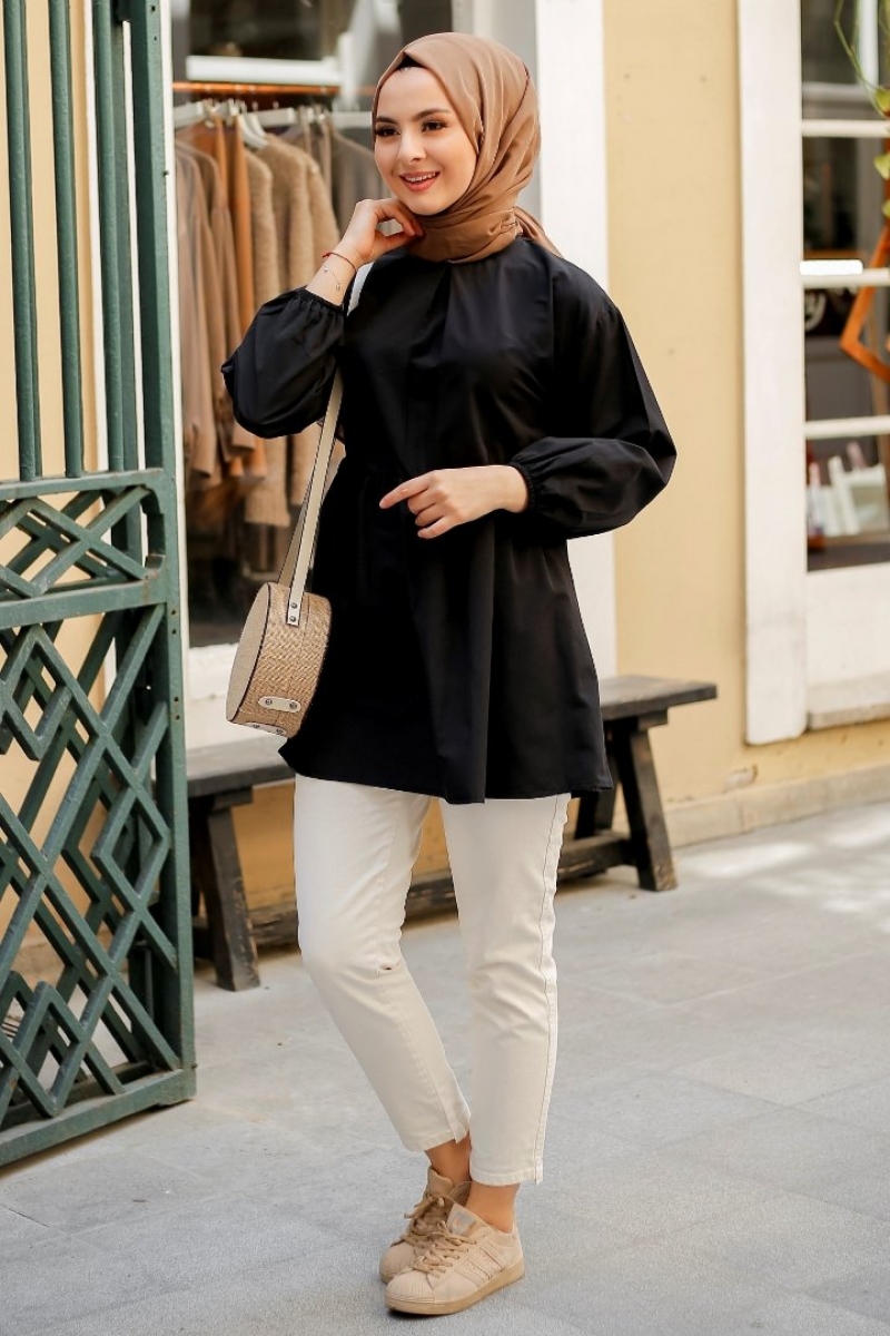 Elsa Siyah Tunik