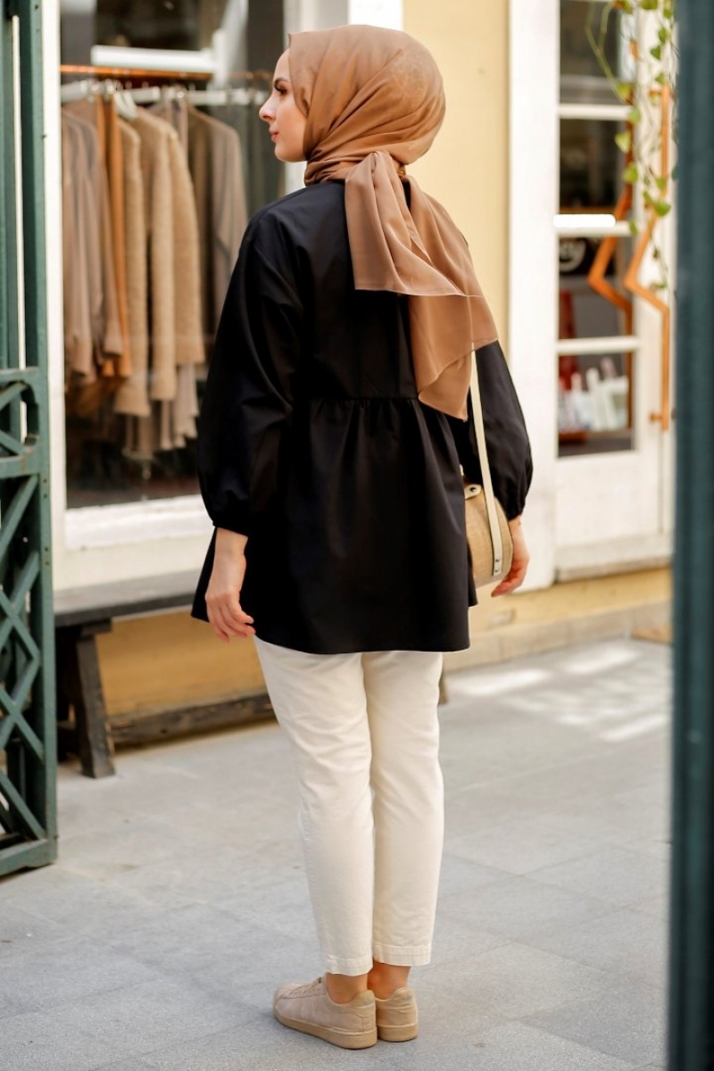 Elsa Siyah Tunik