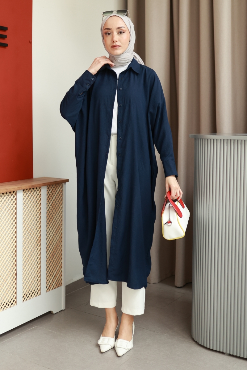 Edgar Lacivert Tunik