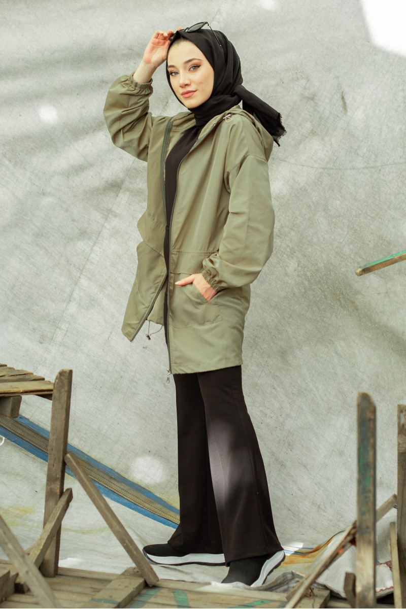 Edora Haki Yağmurluk