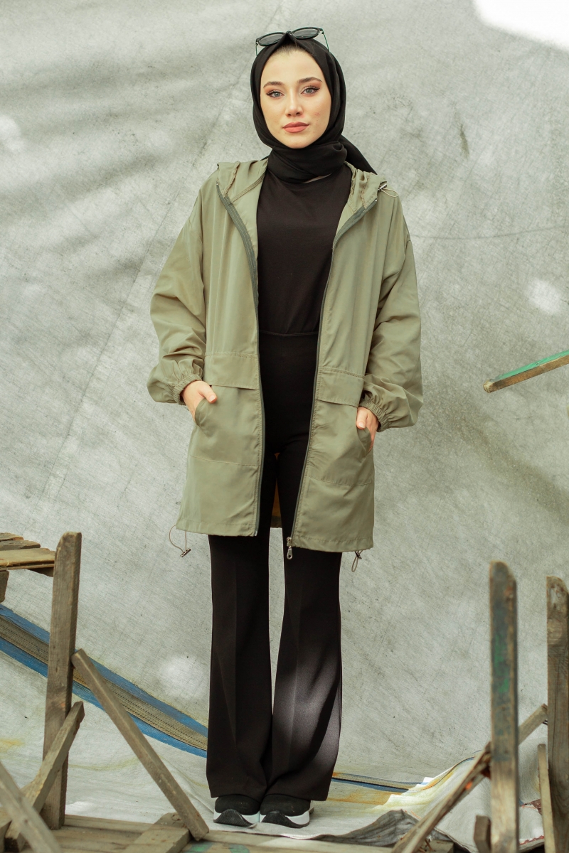 Edora Haki Yağmurluk