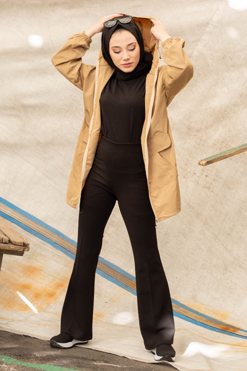 Edora Bej Yağmurluk