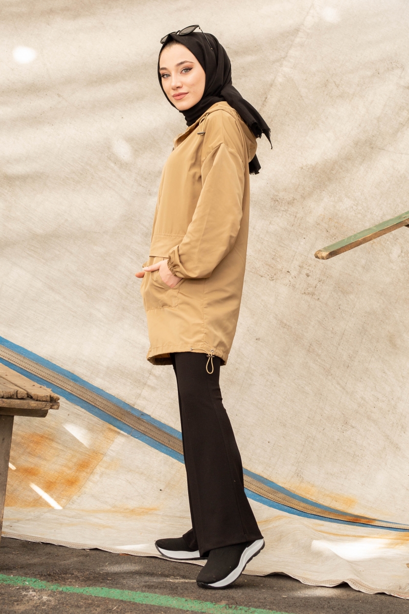 Edora Bej Yağmurluk