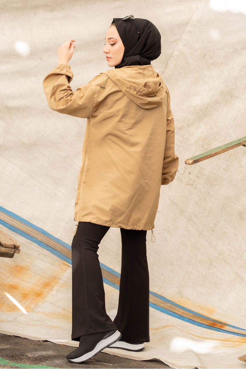 Edora Bej Yağmurluk