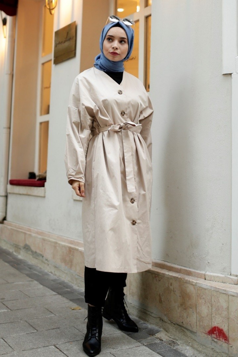 Elegand Bej Trençkot