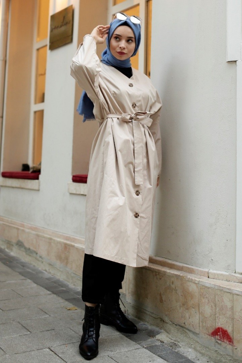 Elegand Bej Trençkot