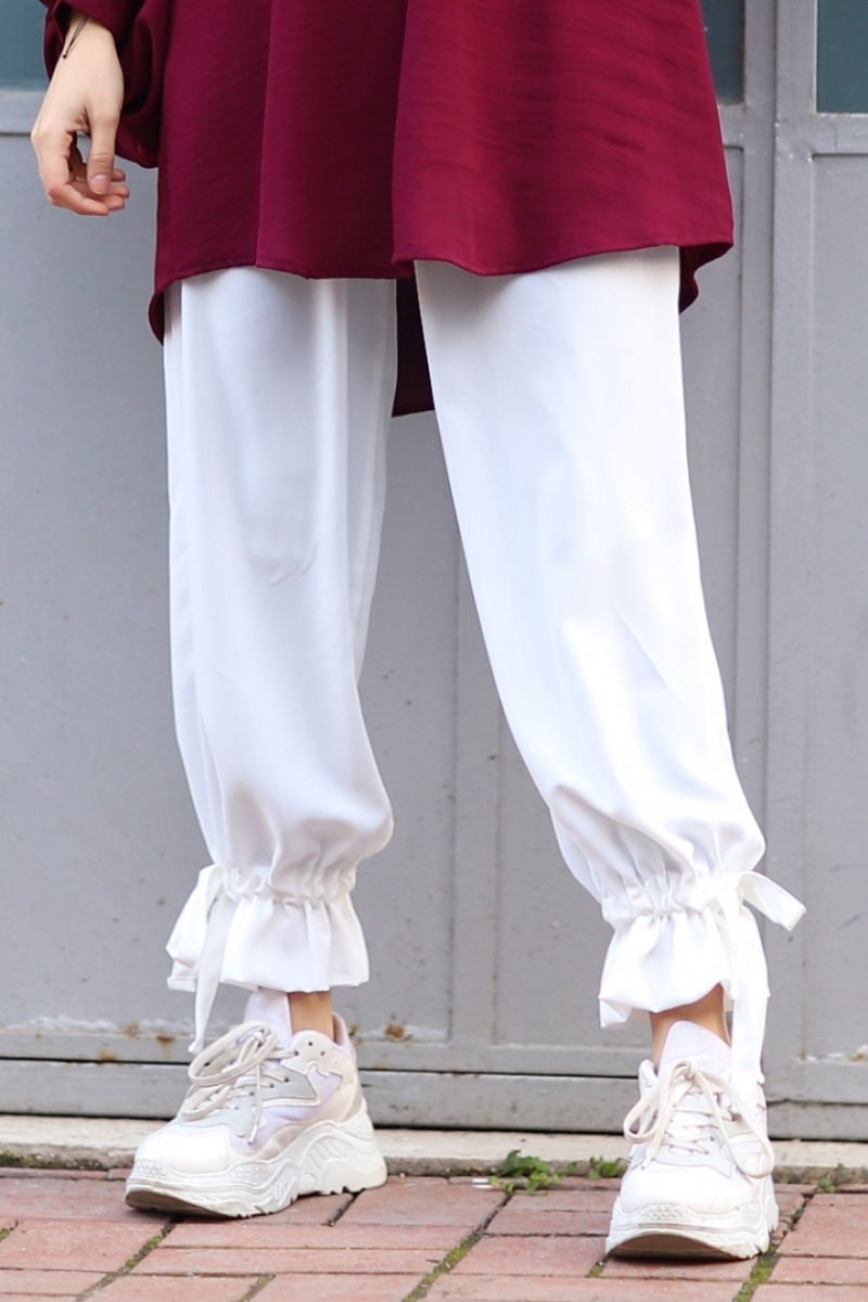 Eleysa Beyaz Pantolon