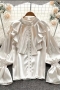 Elizabeth Ekru Saten Gömlek