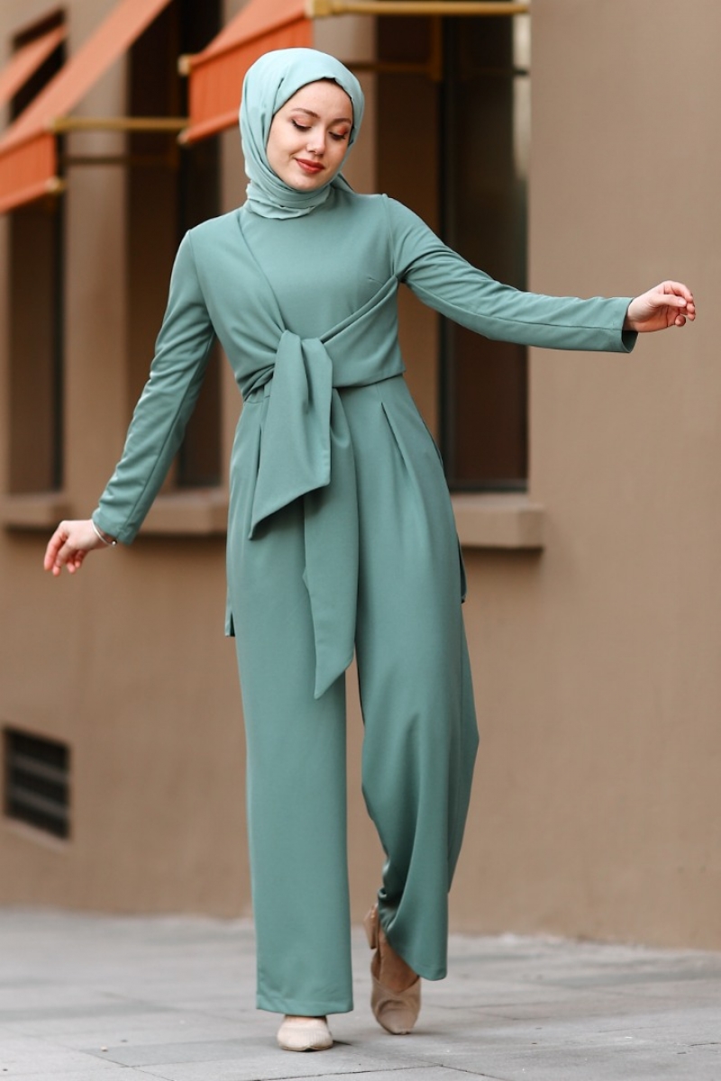 Elizya Mint Yeşili Tulum