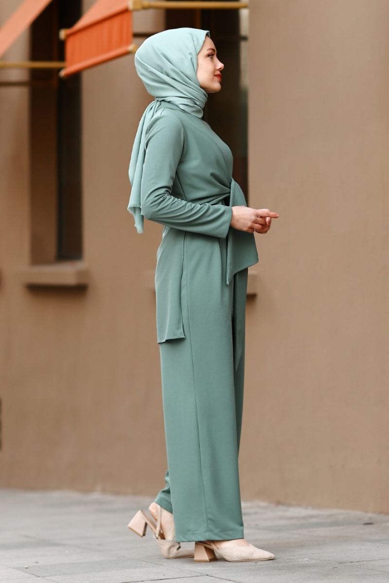 Elizya Mint Yeşili Tulum