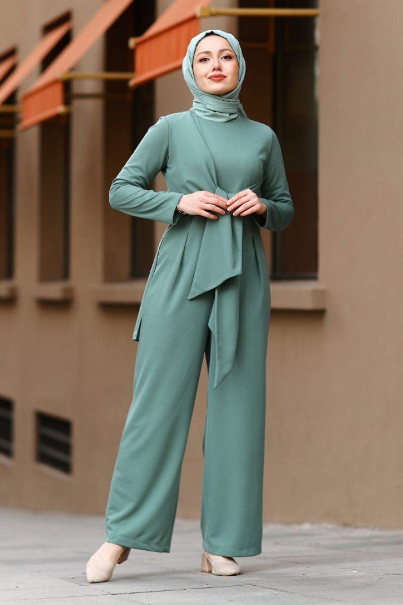 Elizya Mint Yeşili Tulum