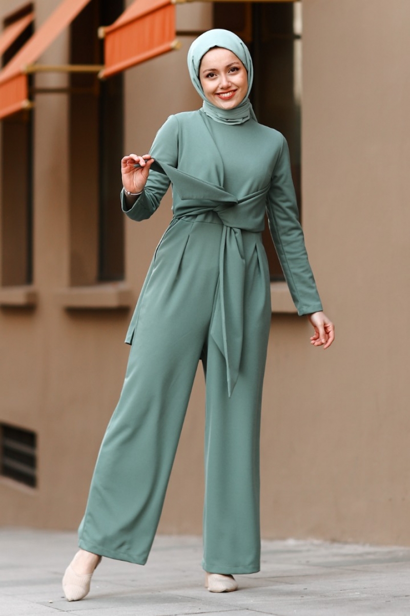 Elizya Mint Yeşili Tulum