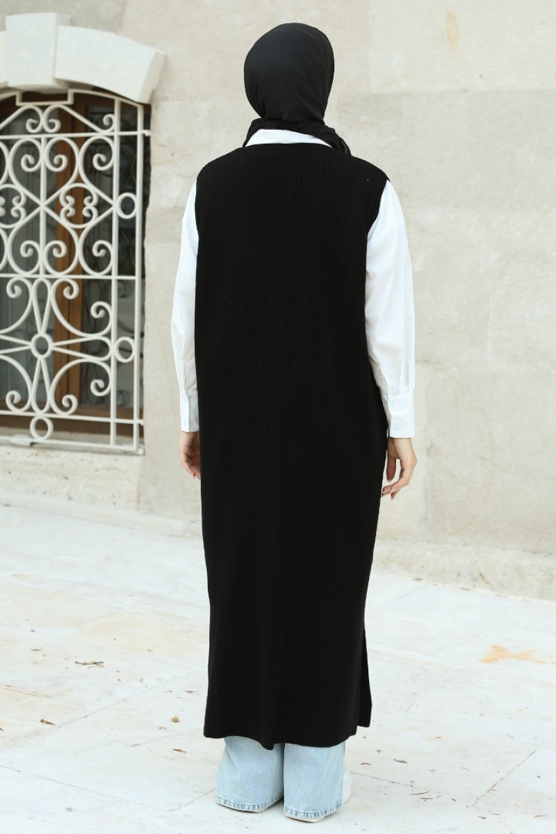 Elonora Siyah Triko Jile