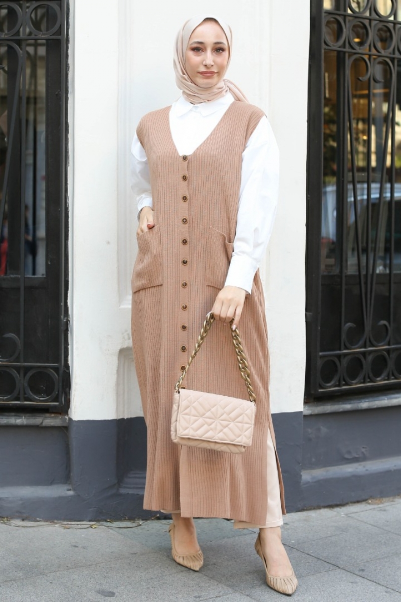 Elonora Camel Triko Jile