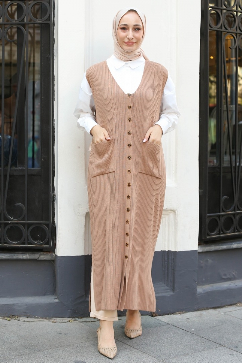 Elonora Camel Triko Jile