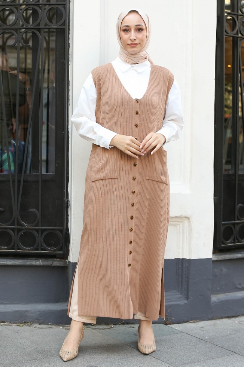 Elonora Camel Triko Jile