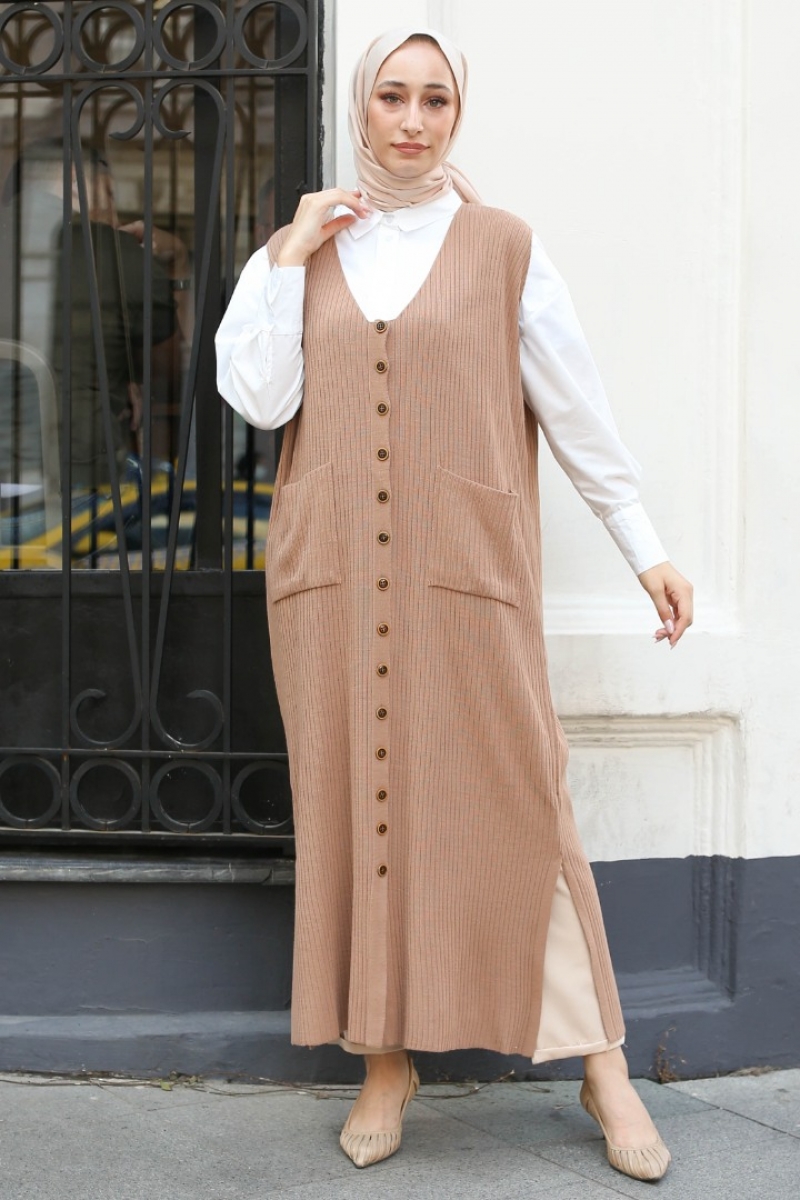 Elonora Camel Triko Jile