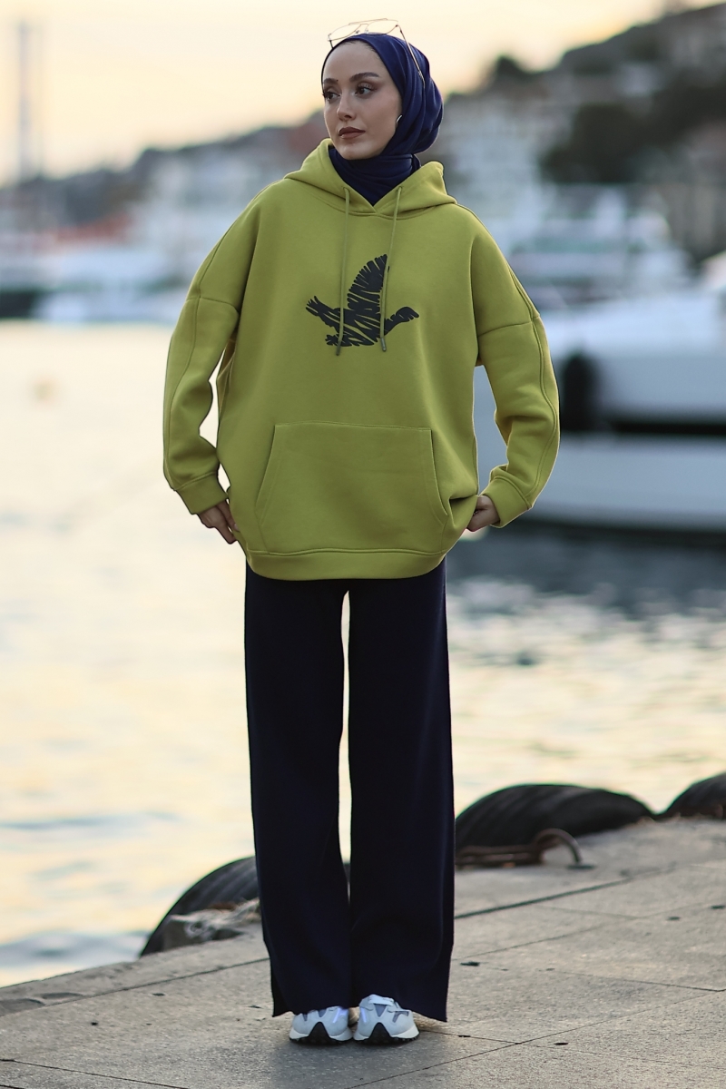 Ely Lacivert Triko Pantolon